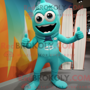 Turquoise Cod mascot...