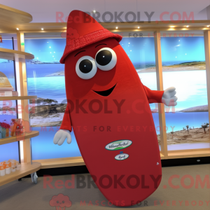 Red Surfboard mascot...