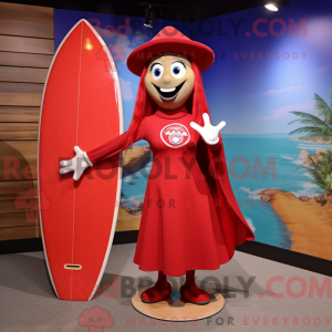 Red Surfboard mascot...