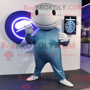 Silver Blue Whale mascot...