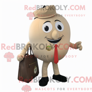 Beige tomat maskot kostume...