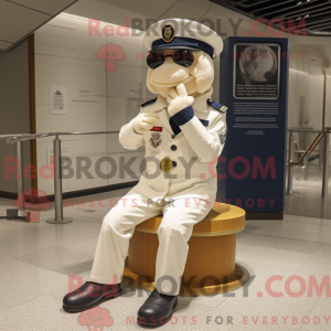 Cream Navy Soldier mascot...