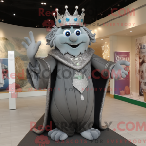 Grå konge maskot kostume...