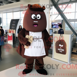 Brown Steak mascot costume...