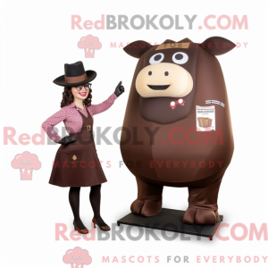 Brown Steak mascot costume...