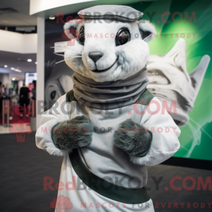 Sølv ilder maskot kostume...