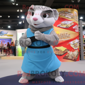 Sølv ilder maskot kostume...