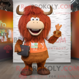 Rust Yak mascot costume...