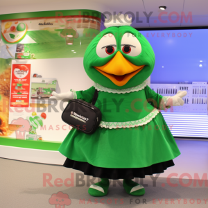 Grøn Tyrkiet maskot kostume...