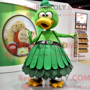 Grøn Tyrkiet maskot kostume...