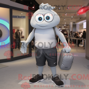 Gray Cyclops mascot costume...