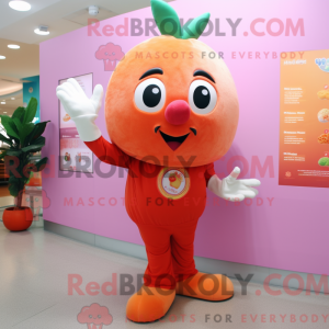 Peach Plum mascot costume...