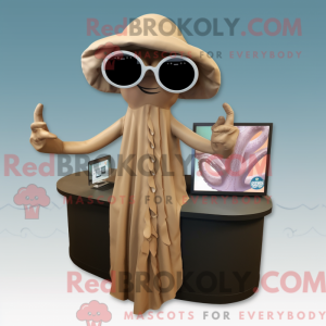 Tan Kraken mascot costume...