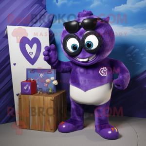 Purple Love Letter maskot...