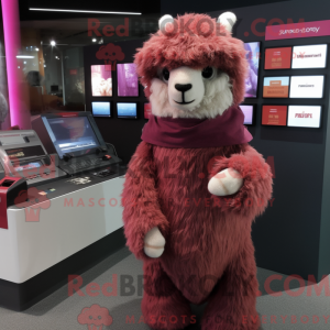 Maroon Alpaca mascot...