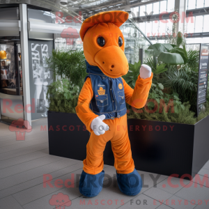 Oranje paard mascotte...