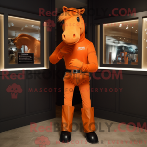 Oranje paard mascotte...