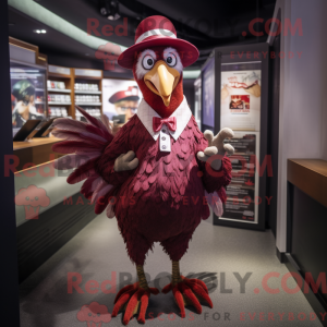 Maroon Roosters mascot...