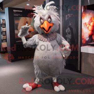 Gray Roosters mascot...