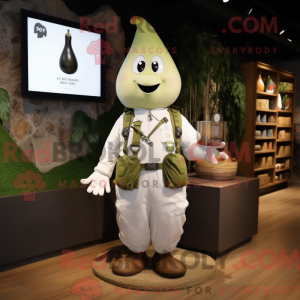 White Pear mascot costume...