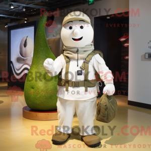 White Pear mascot costume...