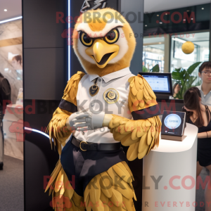 Gold Eagle mascot costume...
