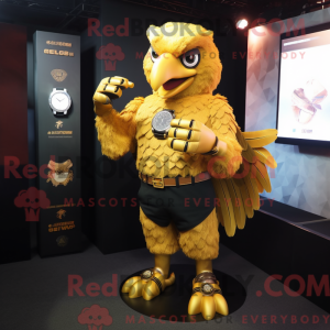 Gold Eagle-maskotdraktfigur...