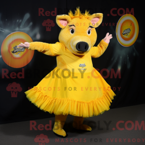 Yellow Wild Boar mascot...