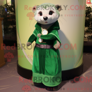 Green Ferret mascot costume...