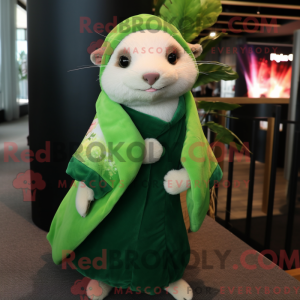 Grøn Ilder maskot kostume...