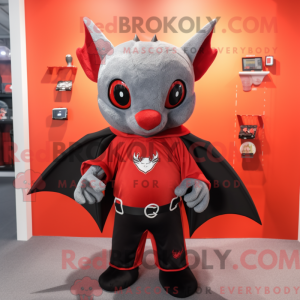 Red Bat maskot kostume...