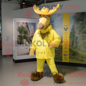 Lemon Yellow Moose mascot...