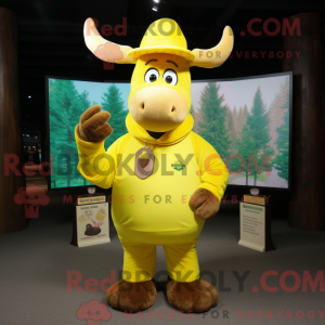 Lemon Yellow Moose mascot...