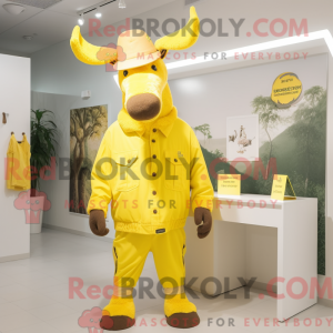 Lemon Yellow Moose mascot...