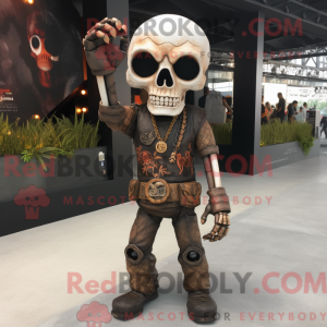 Rust Skull mascot costume...