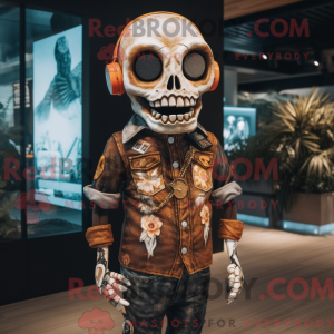 Rust Skull mascot costume...