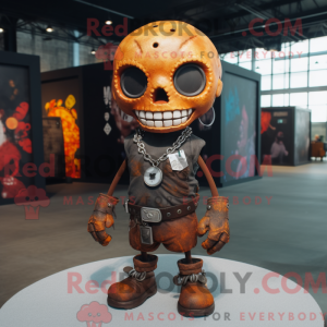 Rust Skull maskot kostyme...