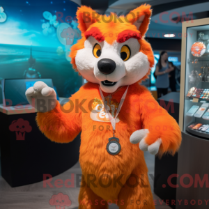 Oranje Wolf-mascottekostuum...