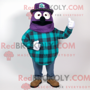 Teal Eggplant Maskottchen...