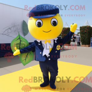 Navy Lemon maskot kostume...