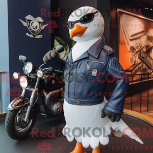 Navy Seagull maskot kostume...