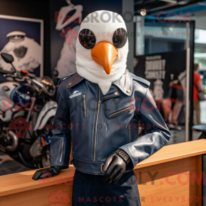 Navy Seagull maskot kostume...