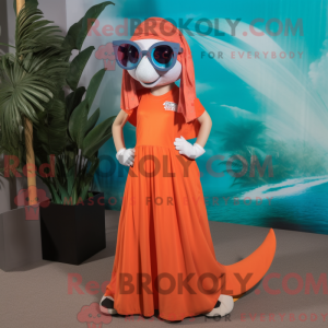 Rust Dolphin maskot kostume...