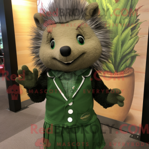 Mascotte de porc-épic vert...
