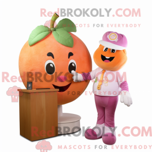 Peach Grape mascot costume...
