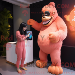 Peach Gorilla mascot...