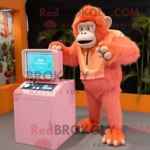 Peach Gorilla mascot...