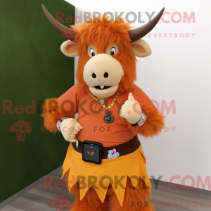 Orange Yak Maskottchen...
