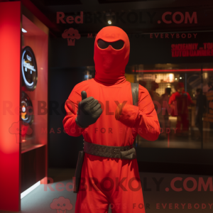 Rød Gi Joe maskot kostume...