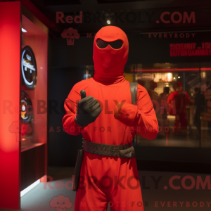 Red Gi Joe mascot costume...